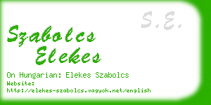 szabolcs elekes business card